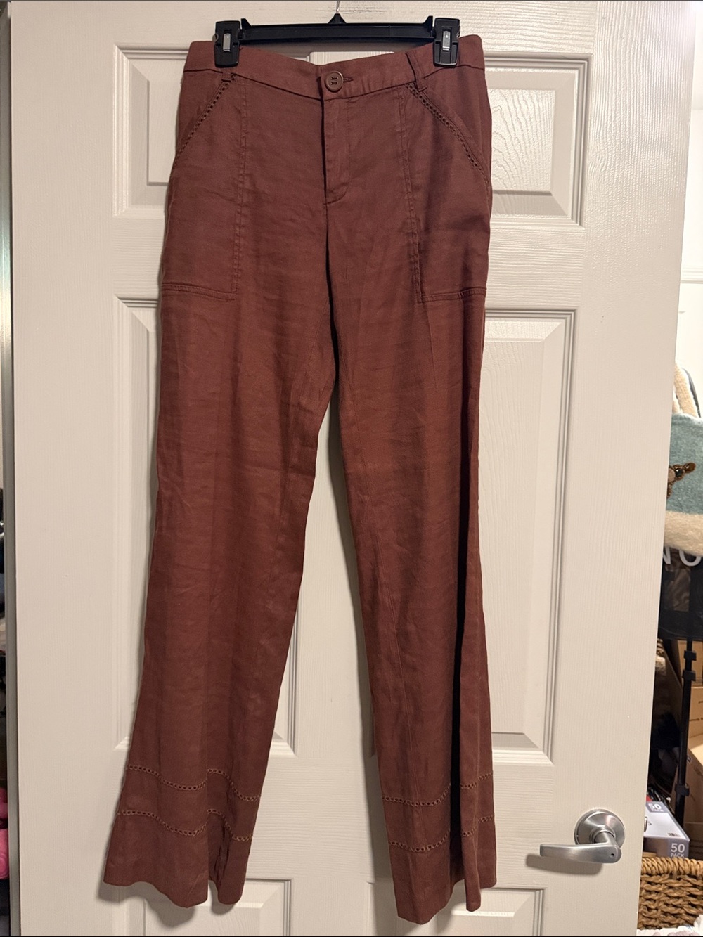 elevenses Rust Brown Straight-Leg Women Pants